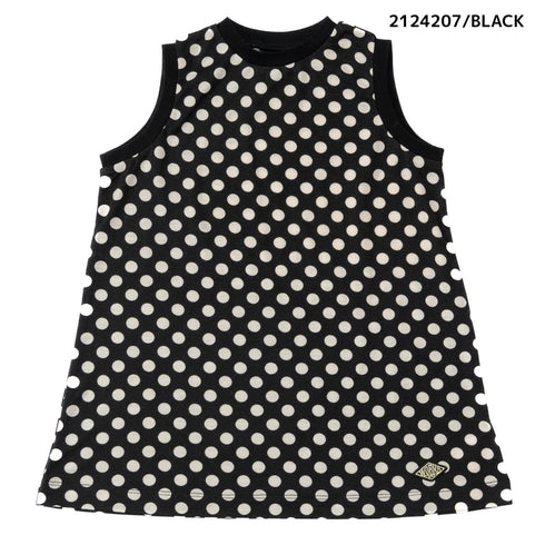 【130~150】 DOT天竺Aラインノースリーブ ★2124207j★キッズサイズ 子供服